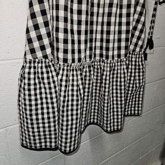 Hunter Bell Megan Gingham Smocked Puff Sleeve Checkered dress Size Xs - Picture 5 of 7